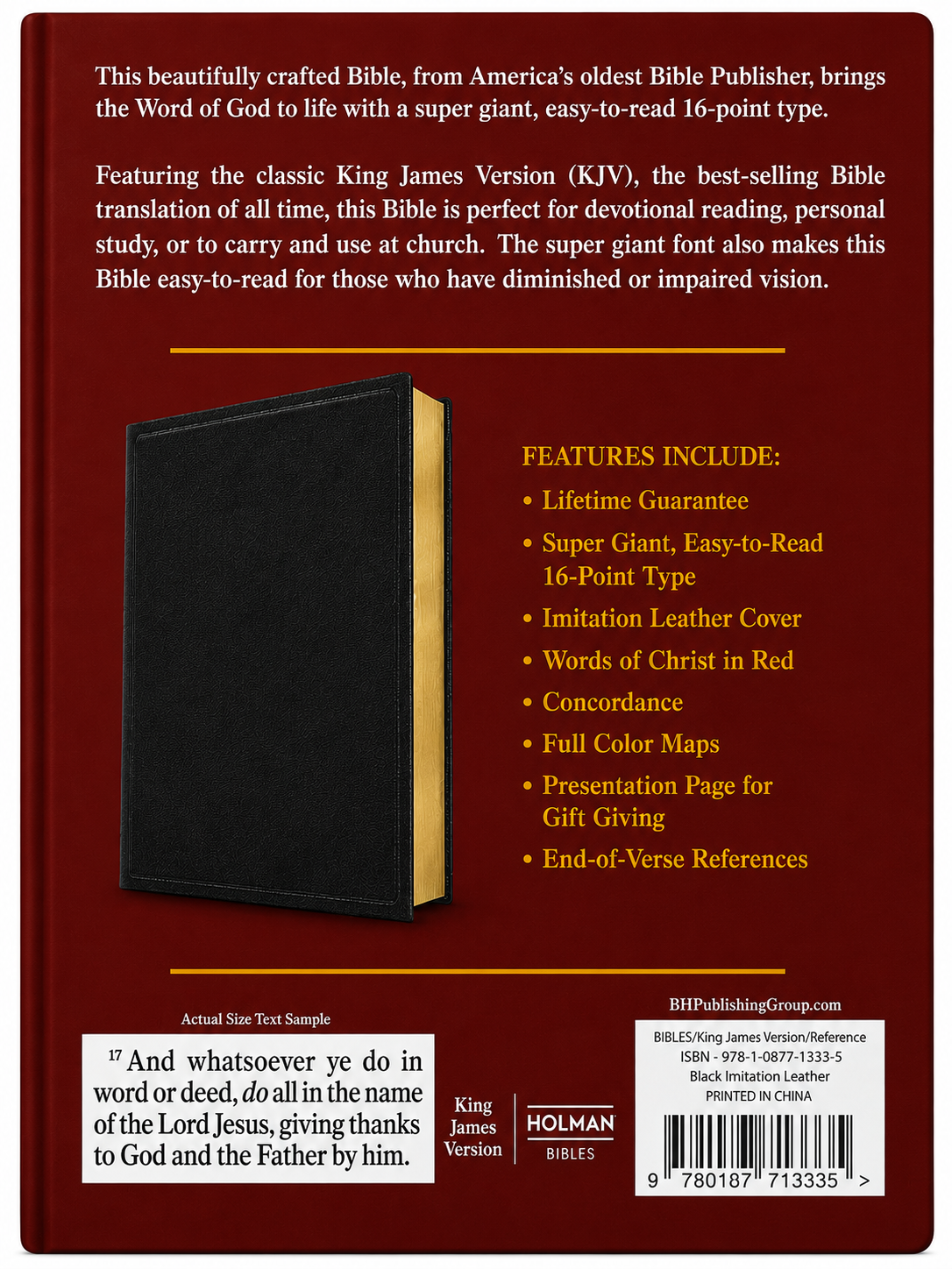 KJV Super Giant Print Reference Bible  Holman Bibles