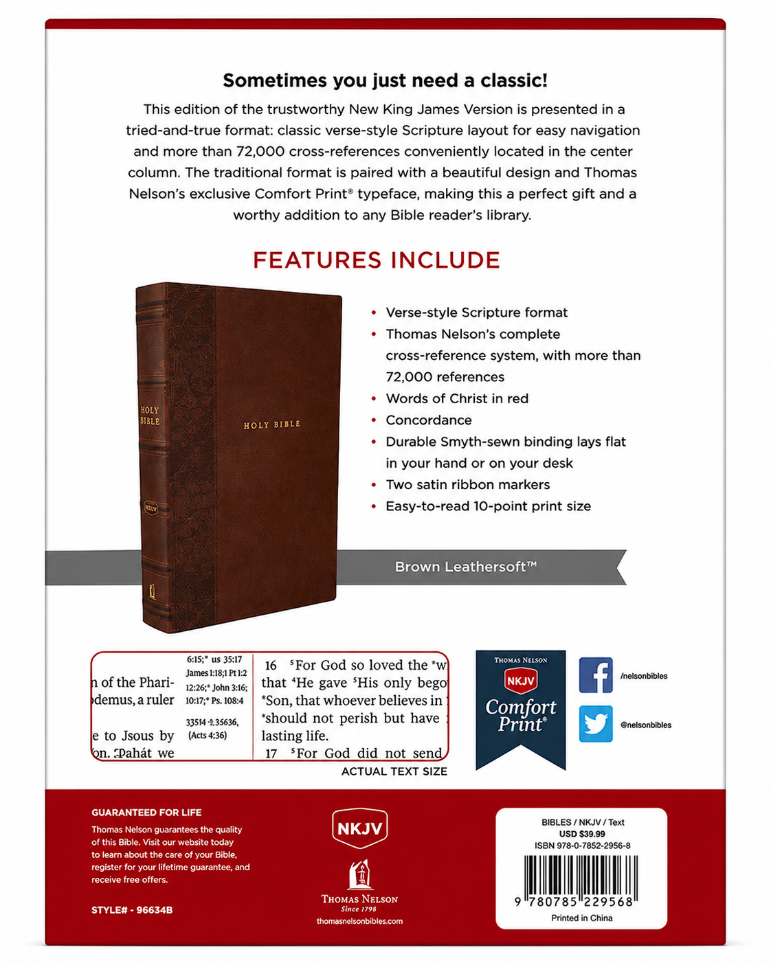 NKJV Reference Bible – Classic Verse-by-Verse Thomas Nelson