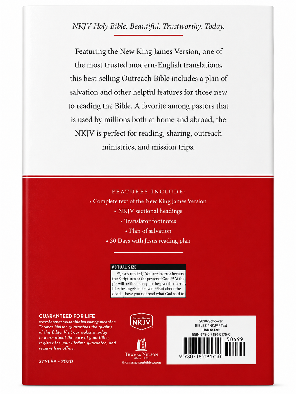 NKJV Economy Bible Thomas Nelson