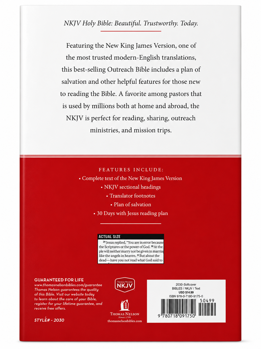 NKJV Economy Bible Thomas Nelson
