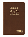 Telugu Holy Bible (O.V.) – Gilt Edge, Thumb Index, Brown PU Yapp  Bible Society of India (BSI)