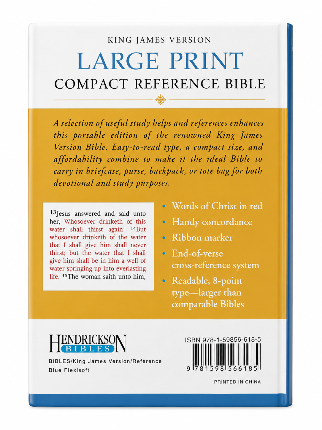 KJV Large Print Compact Reference Bible  Hendrickson Bibles
