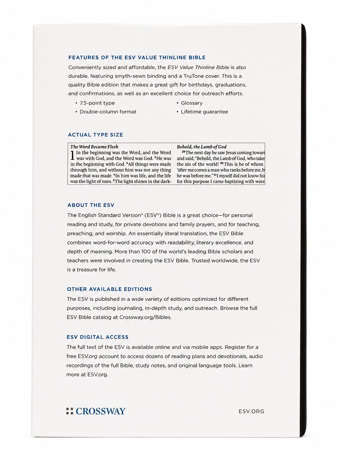 ESV Study Bible – TruTone, Chestnut Brown Crossway