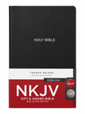 NKJV Gift &amp; Award Bible – Black Leather Thomas Nelson