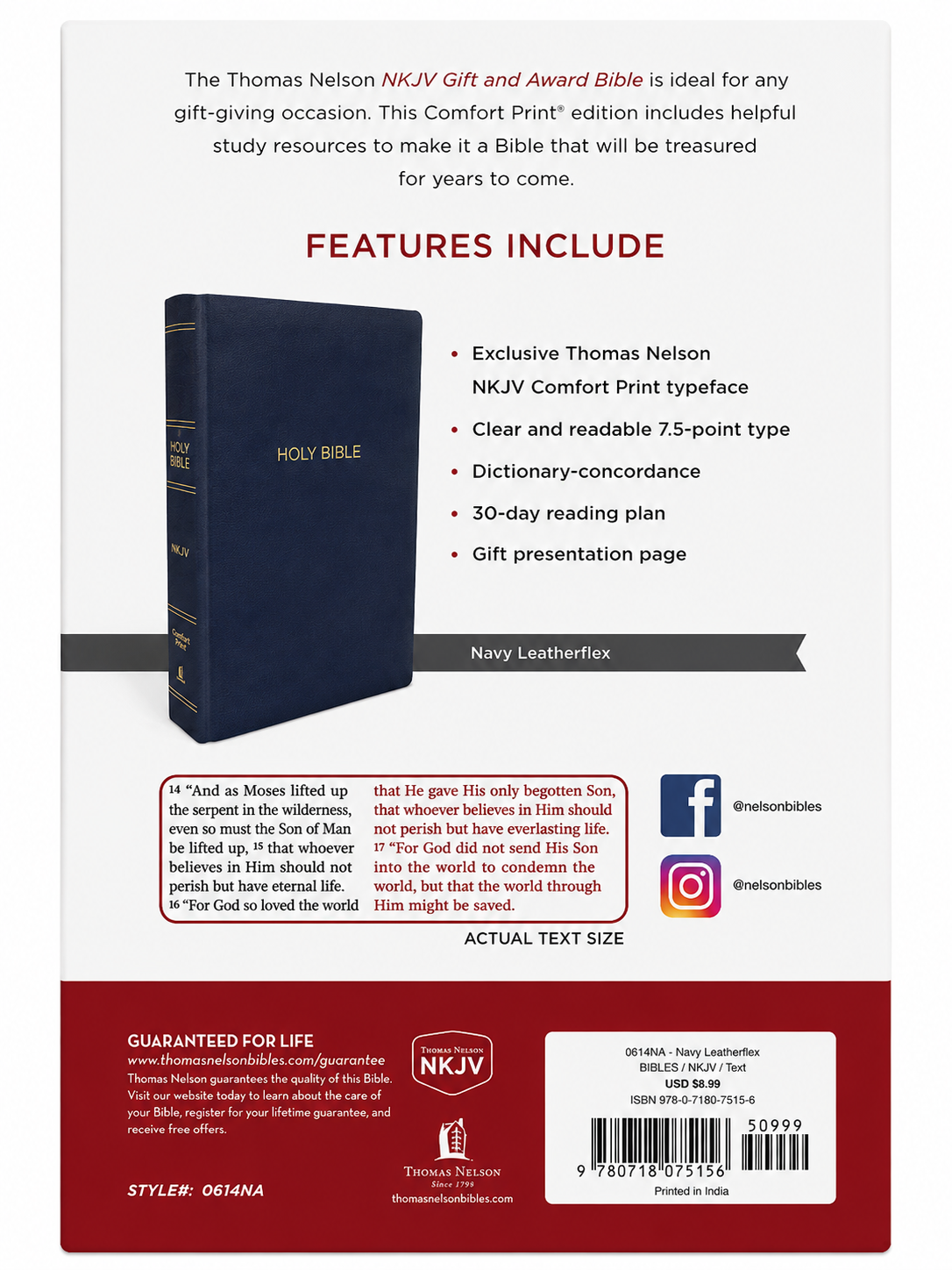 NKJV Gift &amp; Award Bible Thomas Nelson