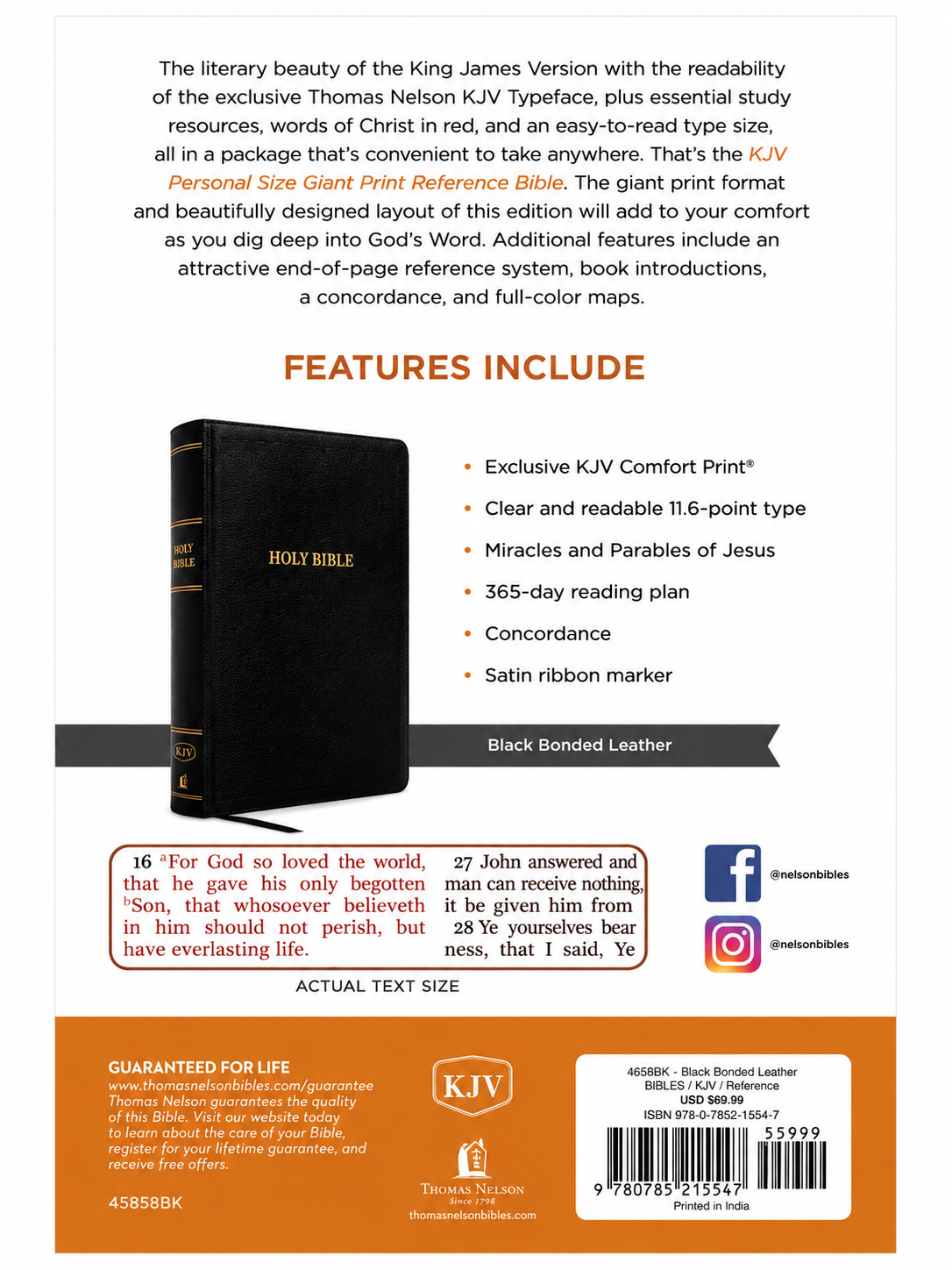 KJV Personal Size Giant Print Reference Bible  Thomas Nelson