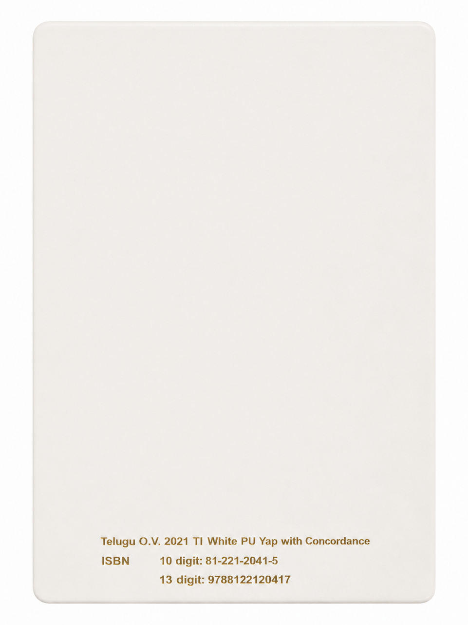 Telugu Holy Bible – China Print Thumb Index (White Leather Soft) Bible Society of India (BSI)