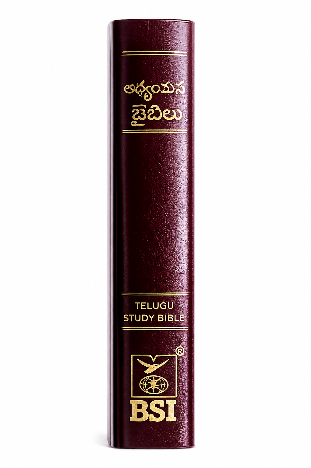 Telugu Study Bible – Black Gilt Royal Yapp Edition Bible Society of India (BSI)